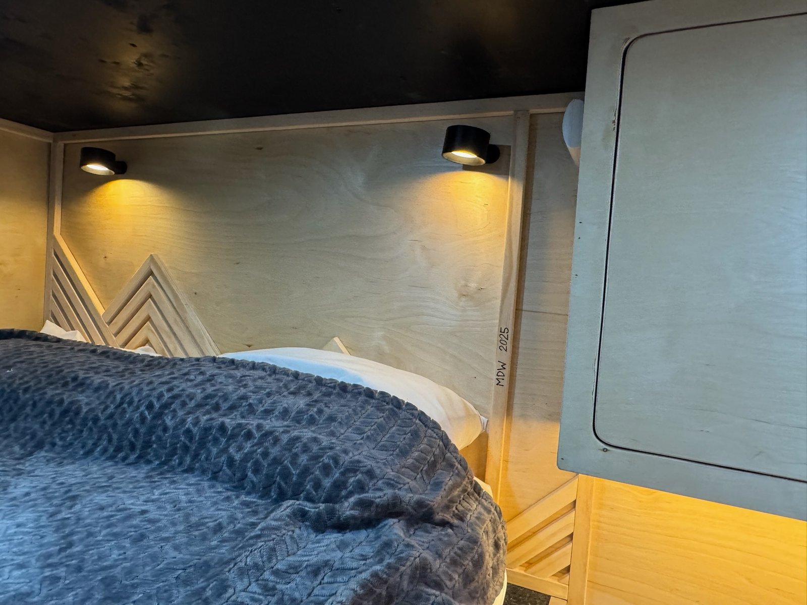 Interior build detail in the ambulance